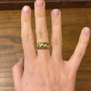 Mejuri Croissant Dome Gold Vermeil Ring Size 7